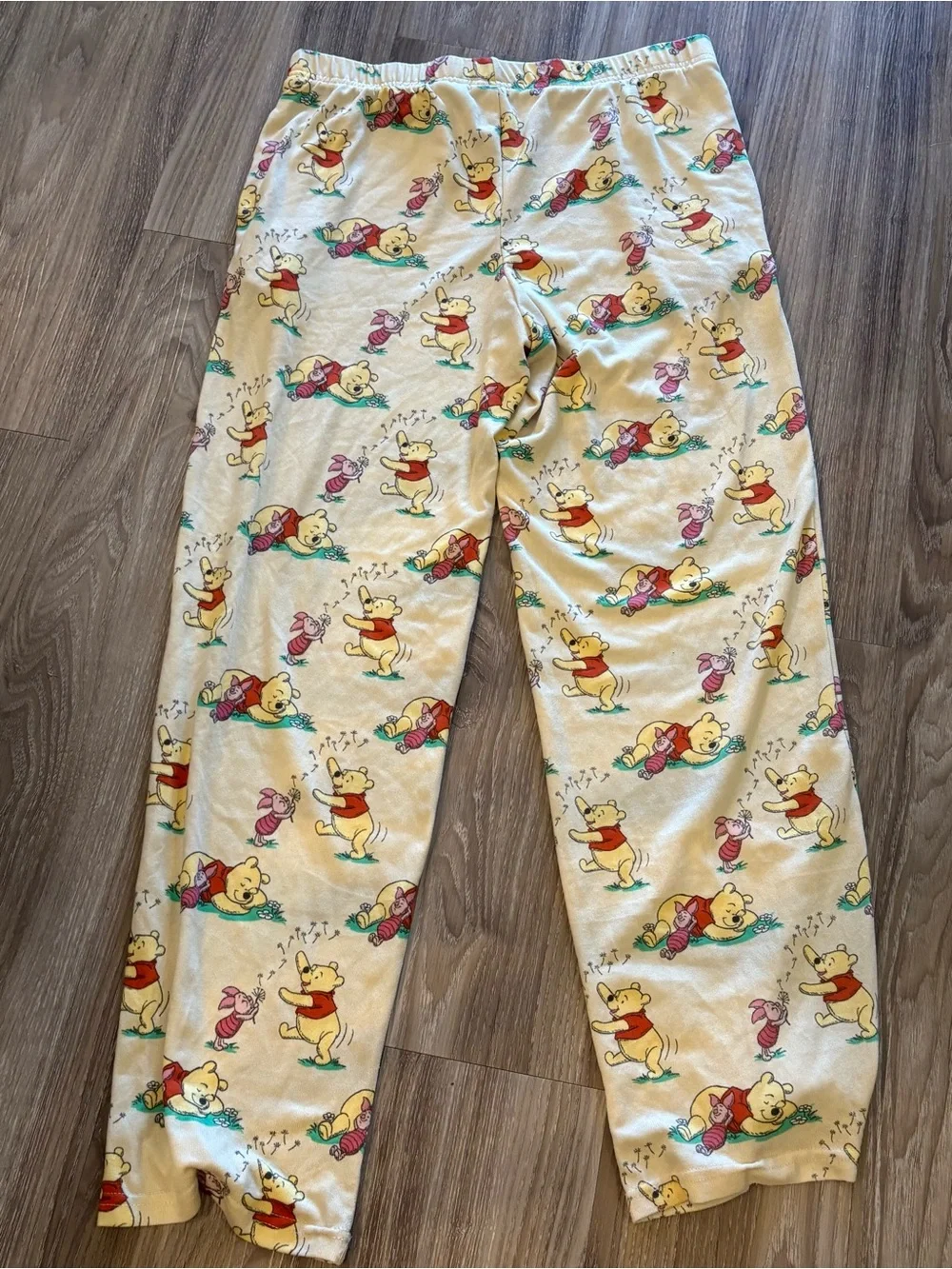 Disney Winnie the Pooh and Piglet Cream Pajama Pants with Pink‎ & Yellow